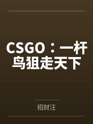 CSGO：一杆鸟狙走天下