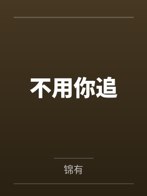 不用你追